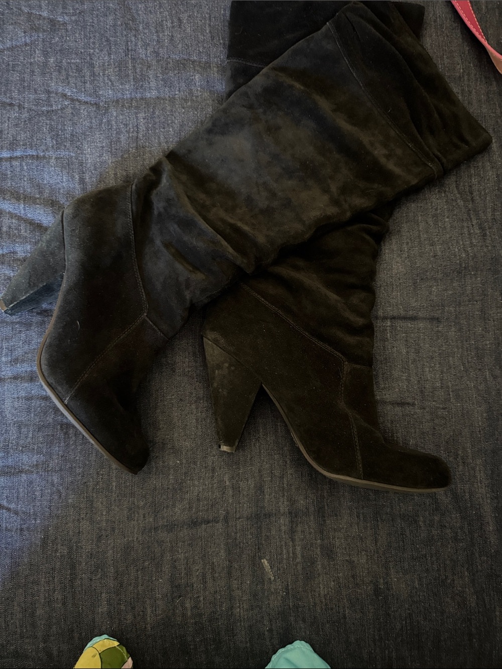 Jessica Simpson Black Suede Over-the-Knee Boots